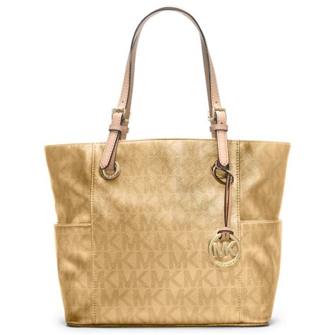 gold checker michael kors purse|Michael Kors large gold tote.